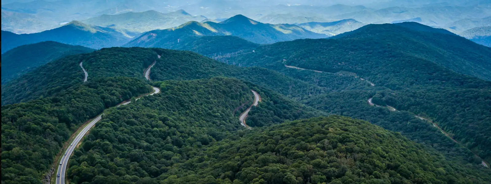 Cherohala Skyway winding through Appalachian Mountains