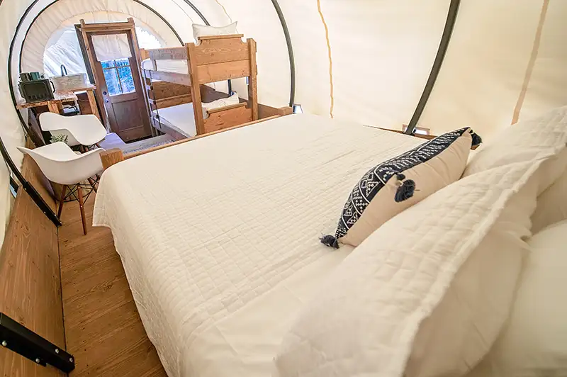 caney creek camping wagon luxury bedding