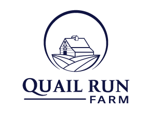 quail run logo stacked blue
